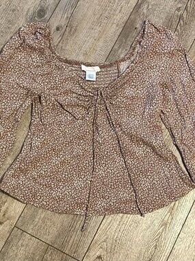 Women’s Long Sleeve Blouse, Urban Romantics, Beige/Pink Tone